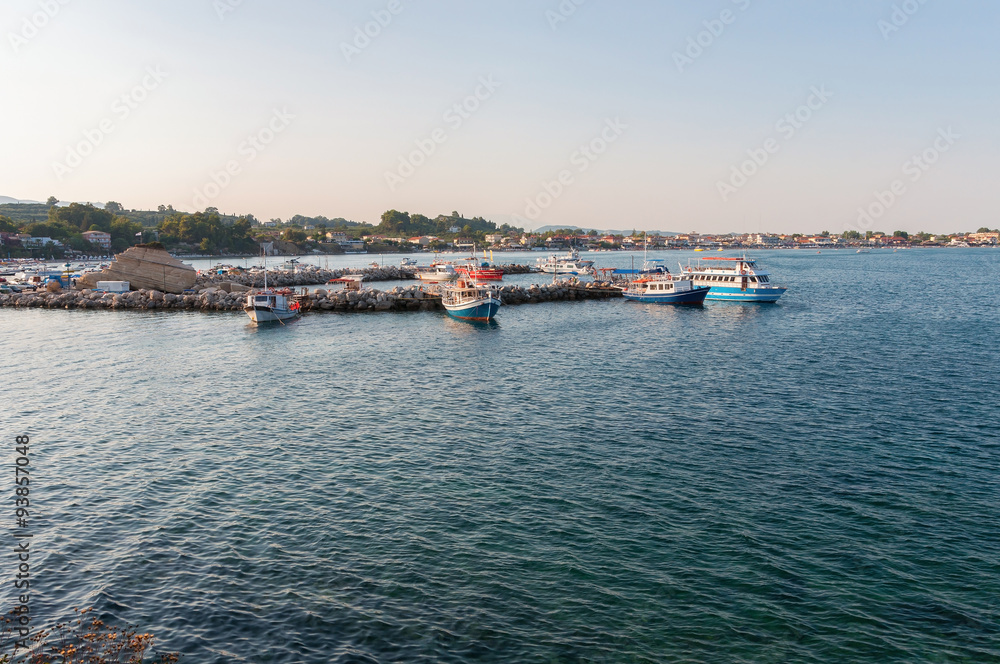 Agios Sostis port on Zakynthos in Greece