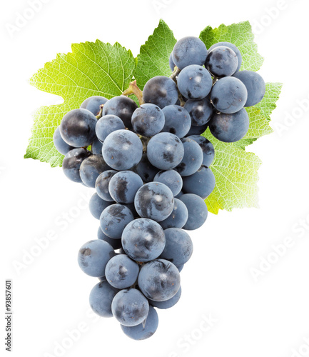 purple grape isolated on the white background