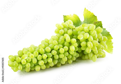 green grape isolated on the white background