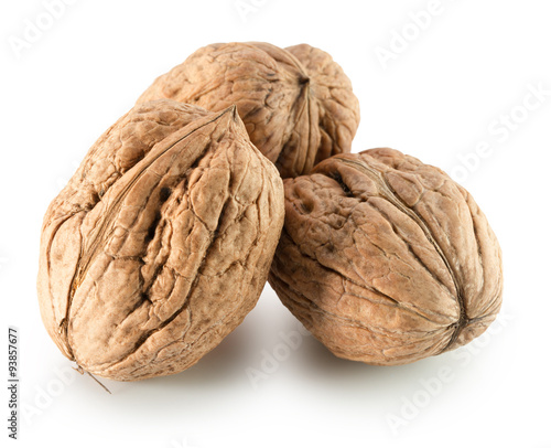 walnuts isolated on the white background