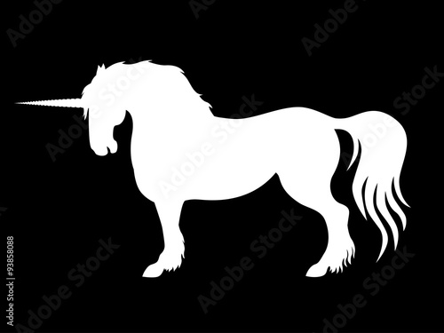 Silhouette unicorn negative