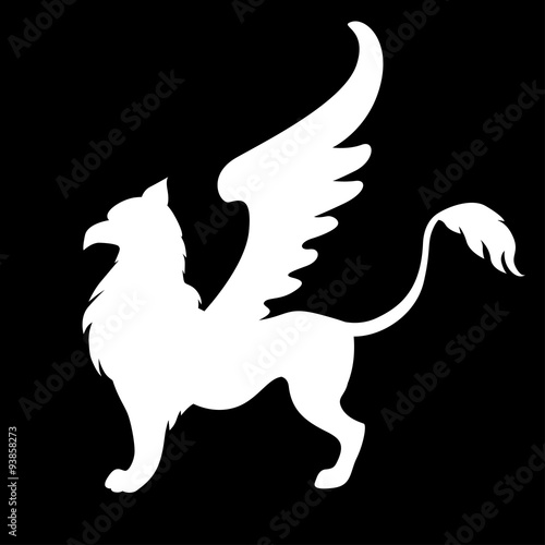 Silhouette griffon negative