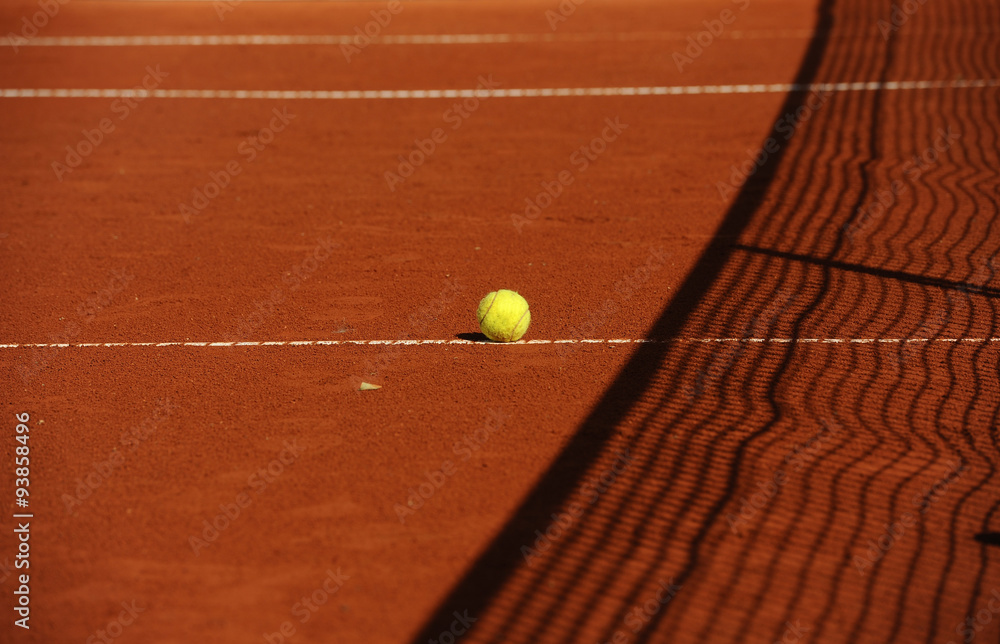 Tennis ball on the court
