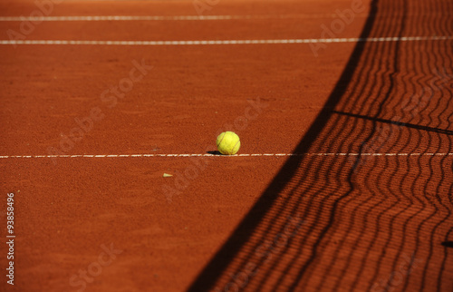 Tennis ball on the court
