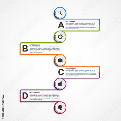 Abstract business options infographics template.