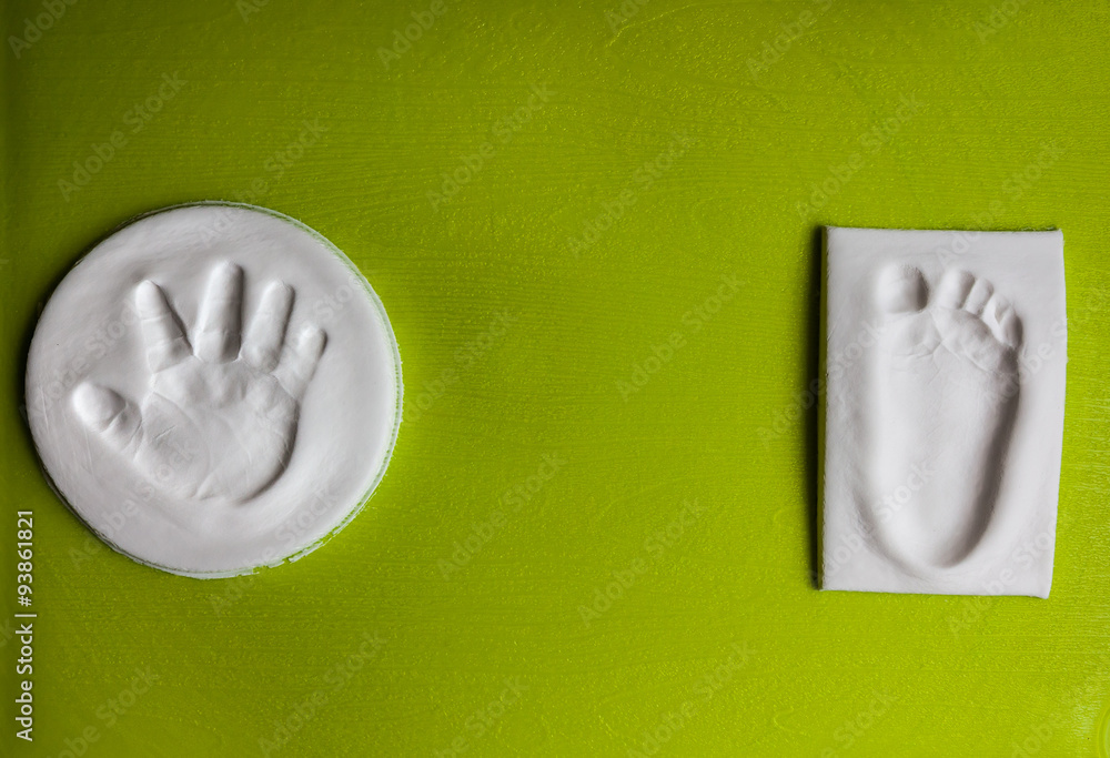 eco-friendly baby hand print foot print