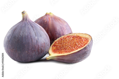 Fresh figs isolated on a white