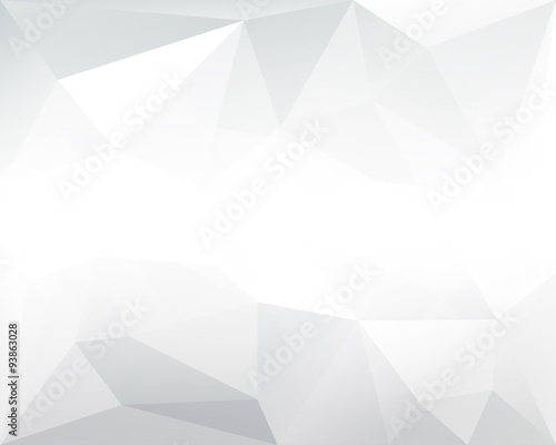 Abstract polygonal triangle grey background with horizontal white gradient