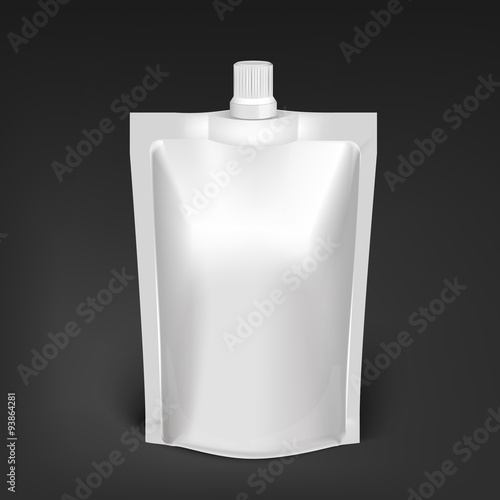 White realistic packaging for food