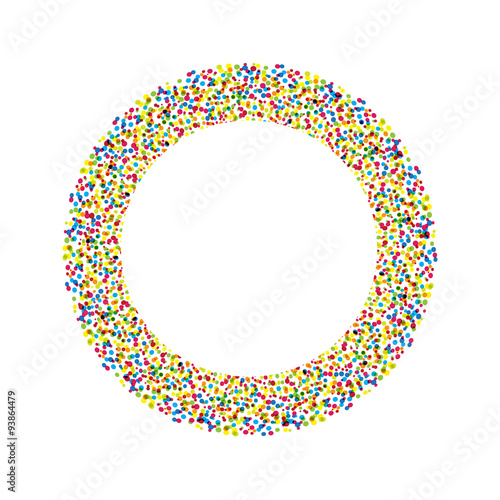 Colorful Bright Abstract Halftone dot Logo Design Element with place for text on white background, vector illustration