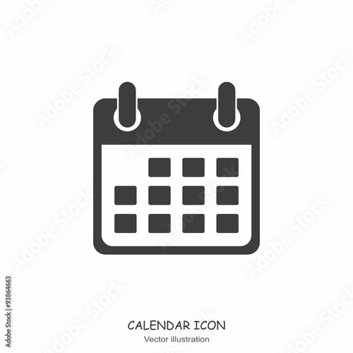 Calendar icon in Flat design style. Vector