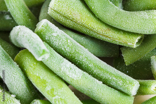 Frozen green beans backgrou...