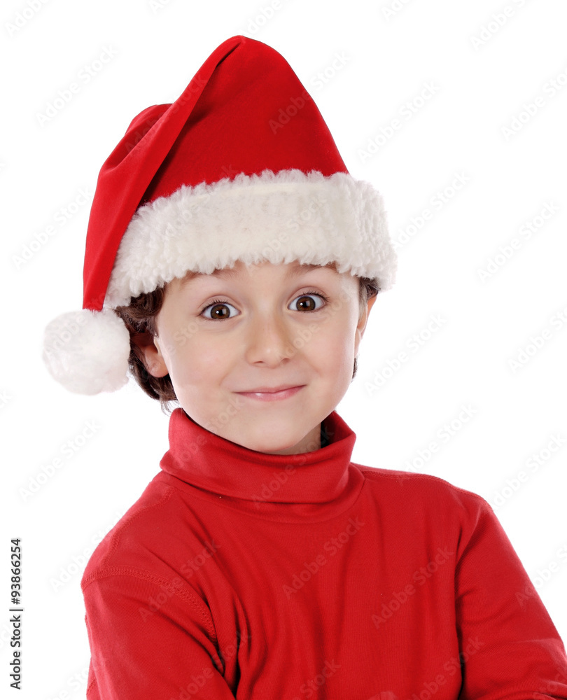 Funny child wiht Xmas hat Funny child wiht Xmas hat