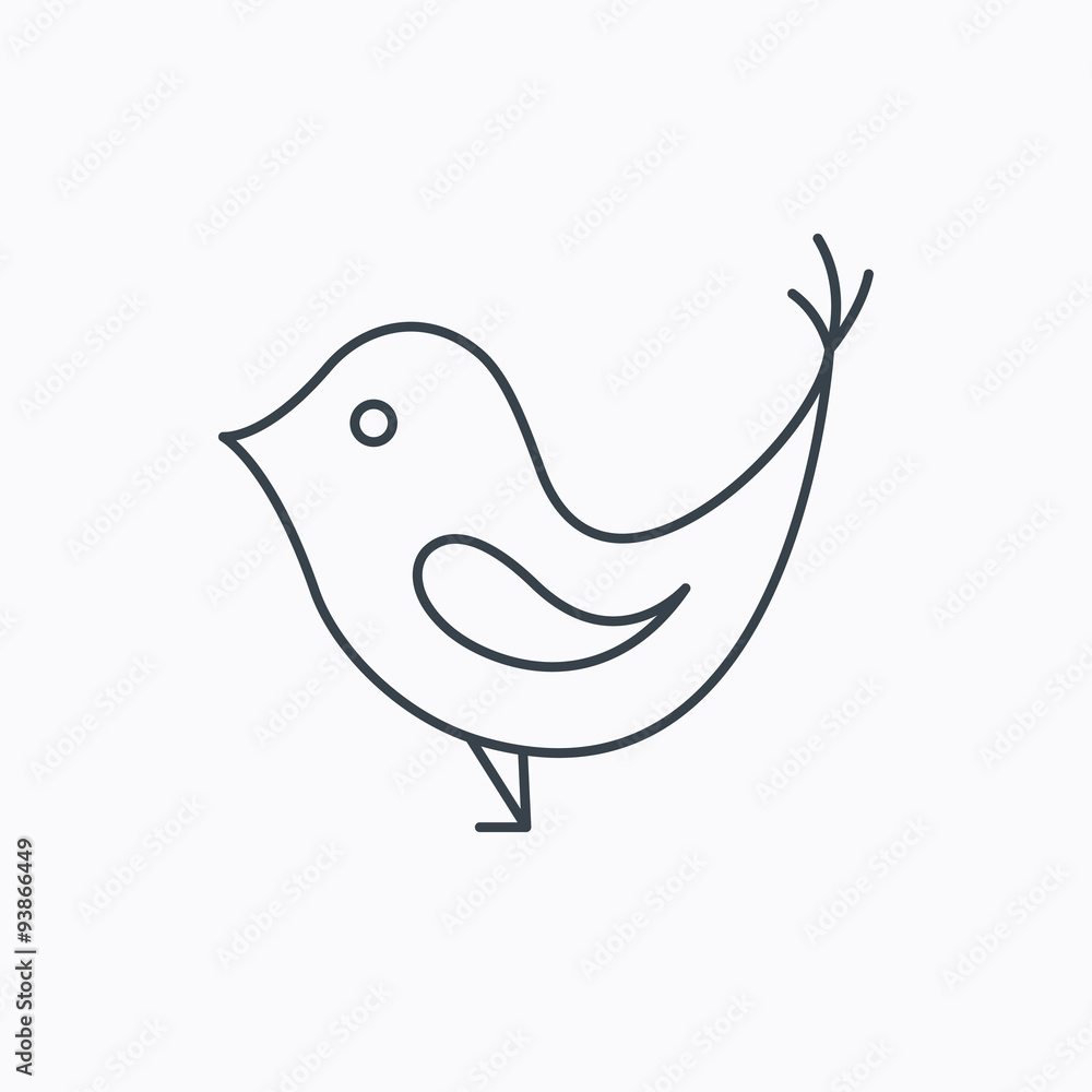 Bird with beak icon. Social media concept sign. Bird with beak icon. Social media concept sign.