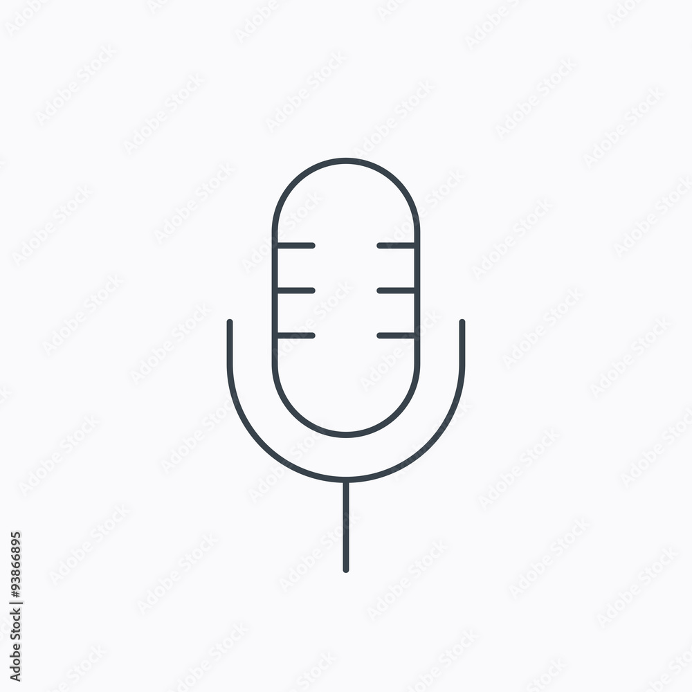 Retro microphone icon. Karaoke sign. Retro microphone icon. Karaoke sign.