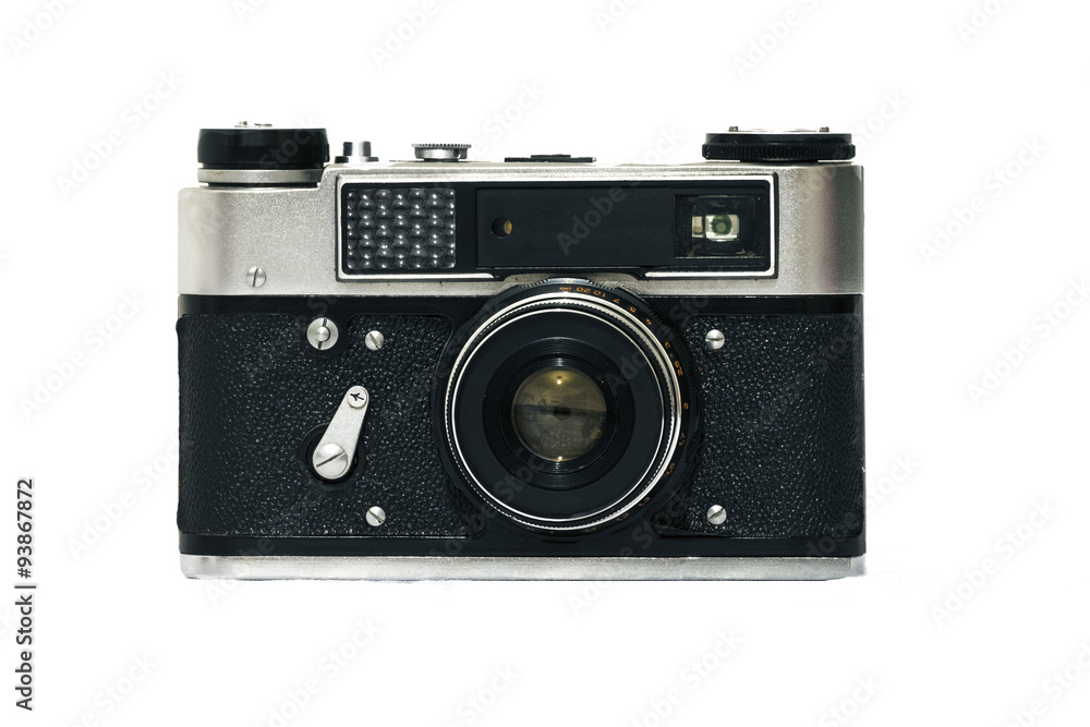 Old rangefinder film camera are available with 1977 year.
