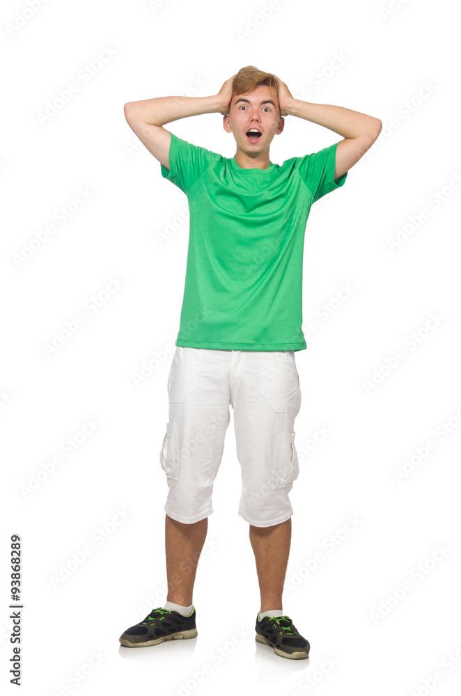 Funny student isolated on white Funny student isolated on white