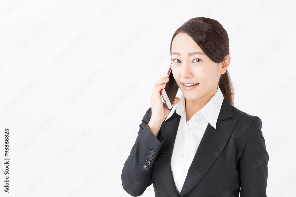 portrait of asian businesswoman on white background portrait of asian businesswoman on white background