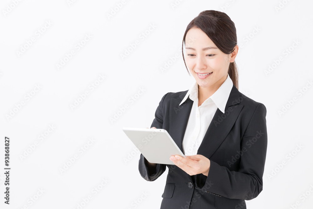portrait of asian businesswoman on white background portrait of asian businesswoman on white background