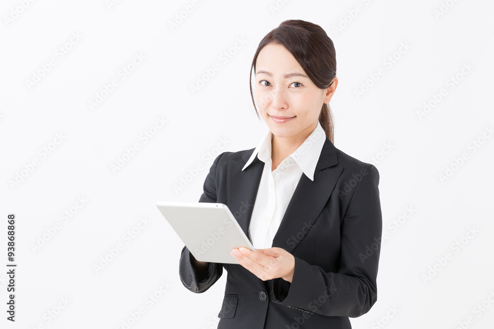 portrait of asian businesswoman on white background portrait of asian businesswoman on white background