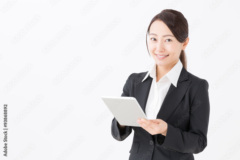 portrait of asian businesswoman on white background portrait of asian businesswoman on white background