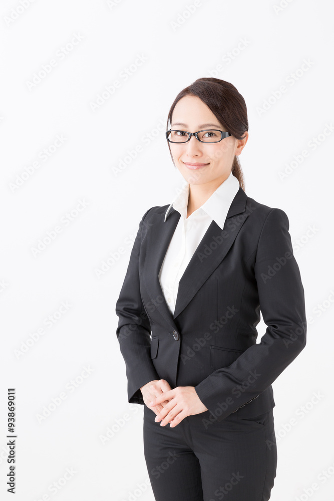 portrait of asian businesswoman on white background portrait of asian businesswoman on white background
