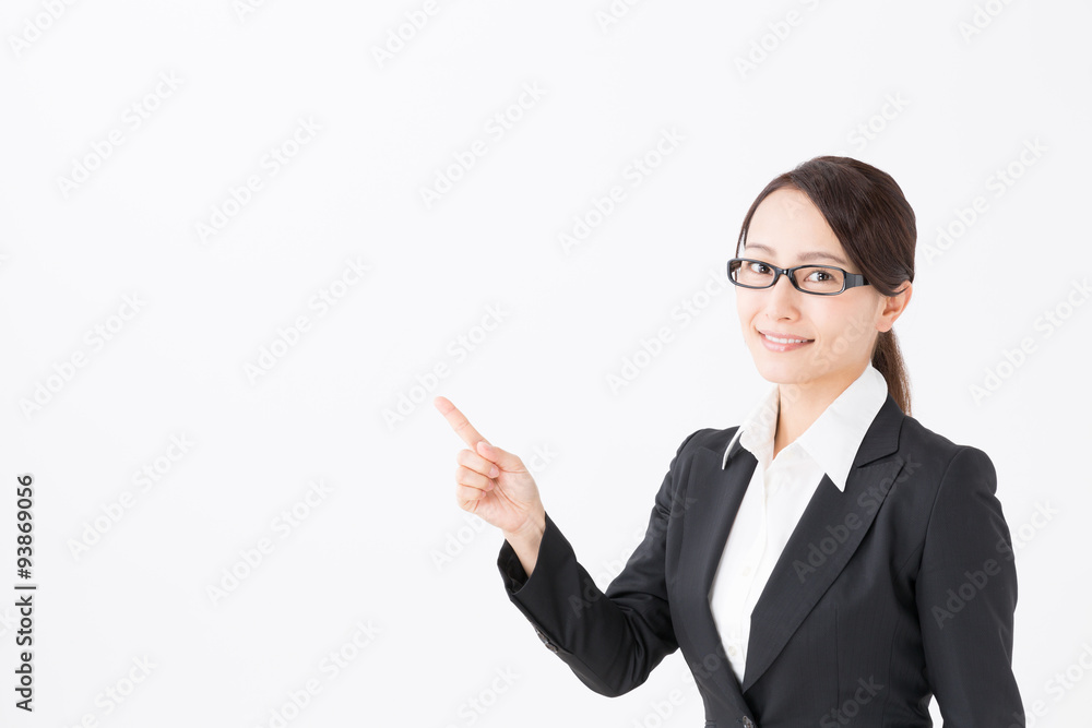 portrait of asian businesswoman on white background portrait of asian businesswoman on white background
