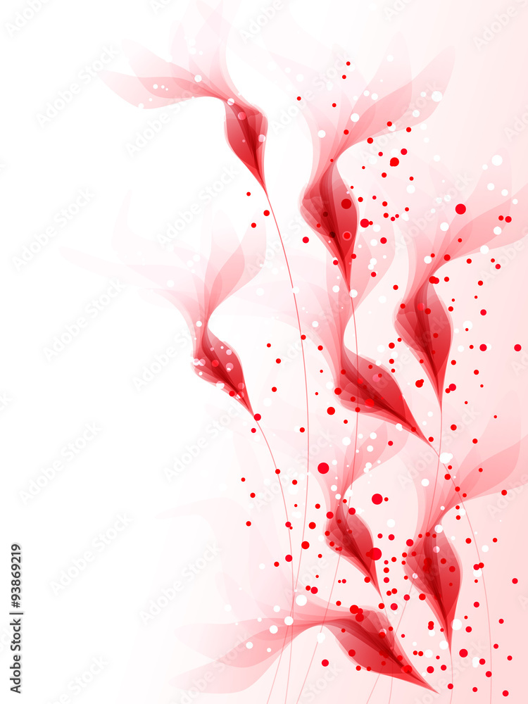 vector background with blue flowers Stock Vector | Adobe Stock