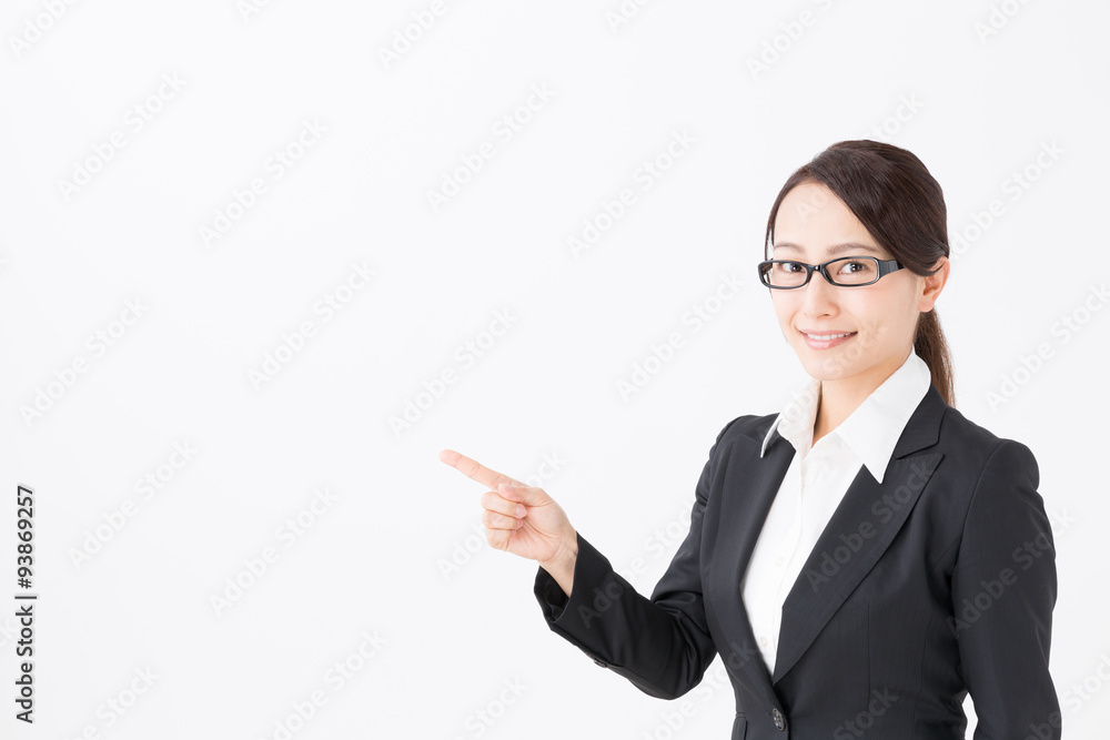 portrait of asian businesswoman on white background portrait of asian businesswoman on white background