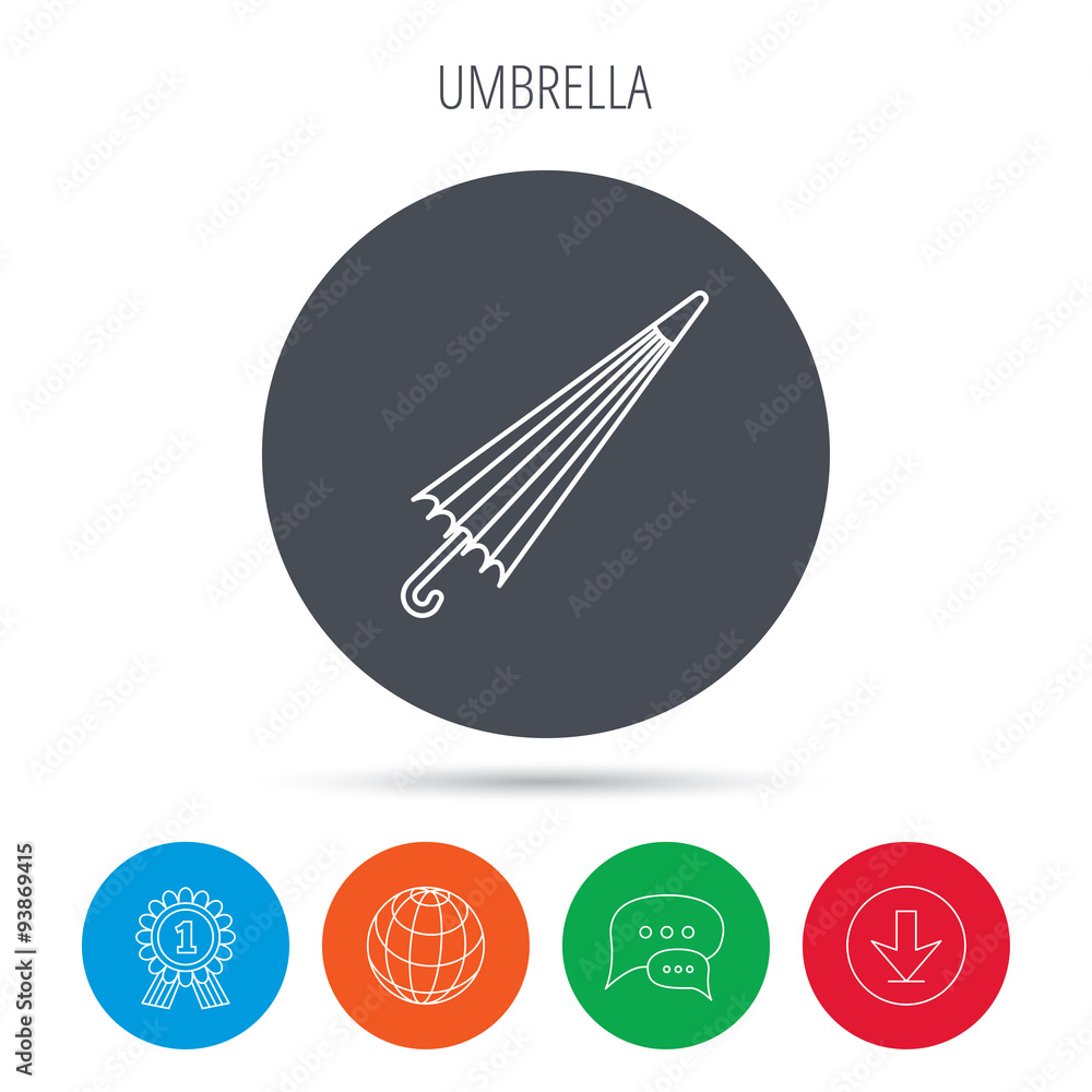 Umbrella icon. Water protection sign. Umbrella icon. Water protection sign.