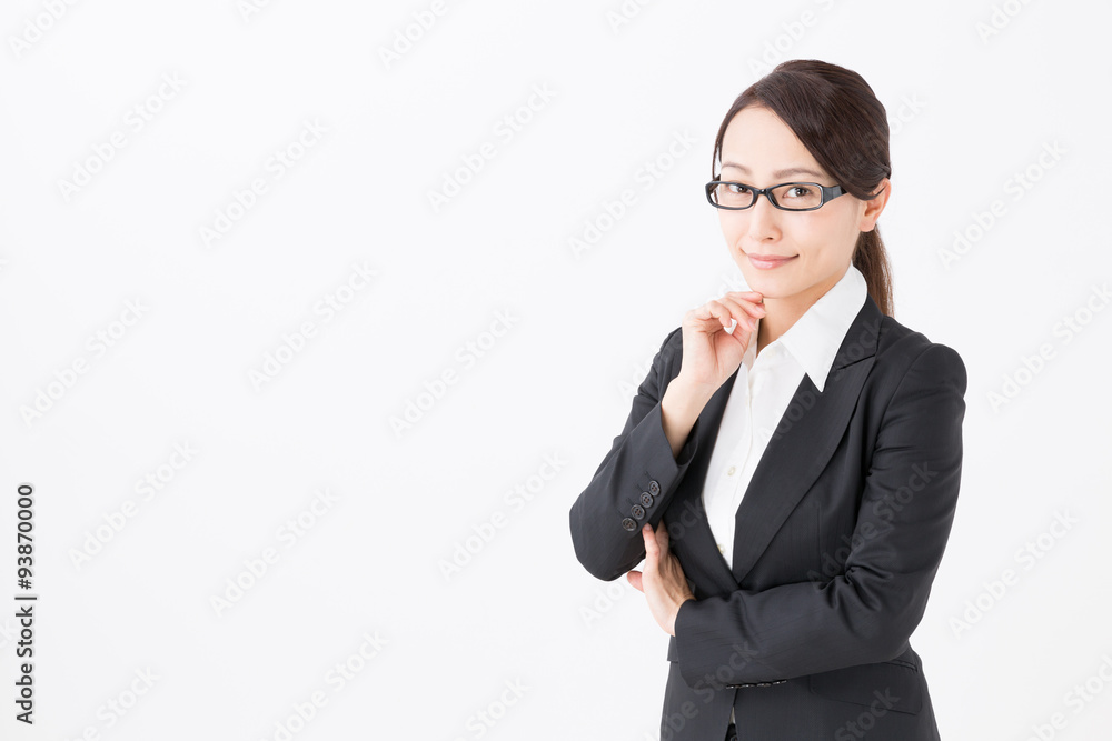 portrait of asian businesswoman on white background portrait of asian businesswoman on white background