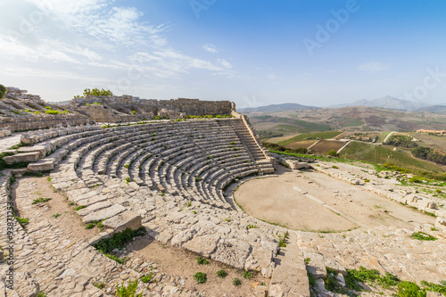 Segesta Temple Amphitheatre Sicily Italy