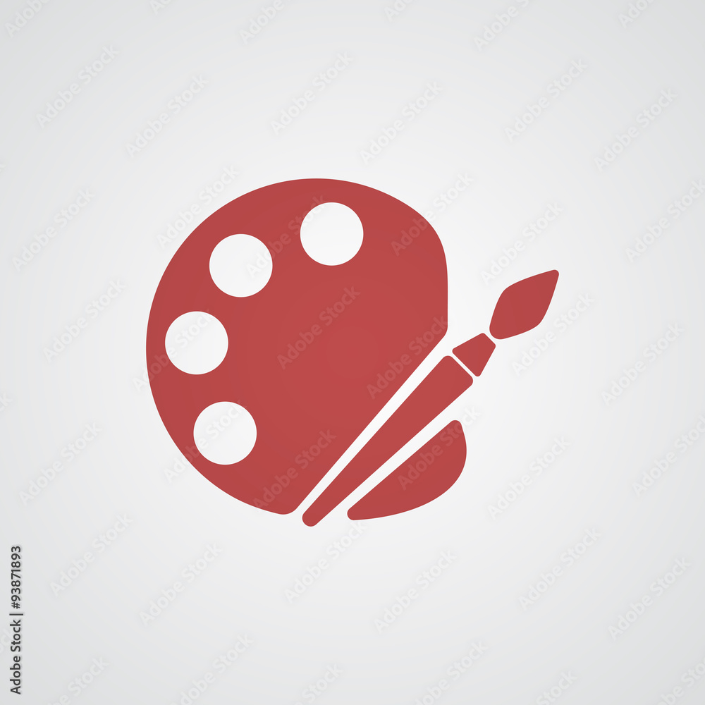 Flat red Palette icon Flat red Palette icon