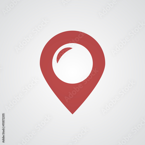 Flat red Place icon