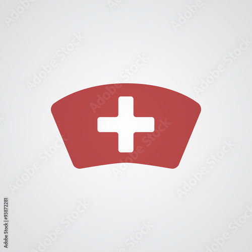 Flat red Nurse icon