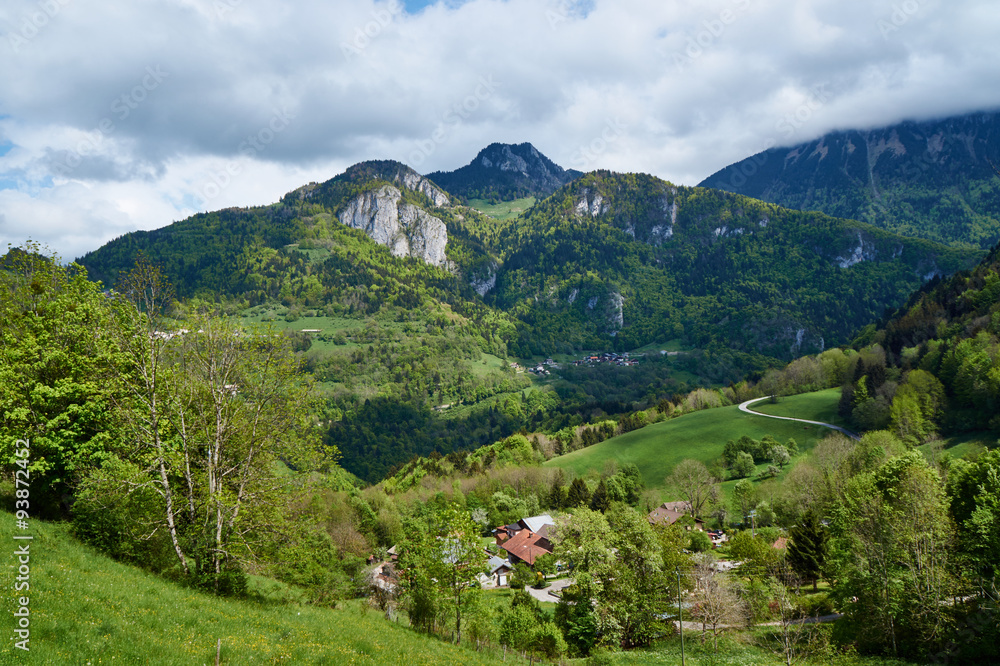 Mountain landscape in the Alps in the French Savoie.