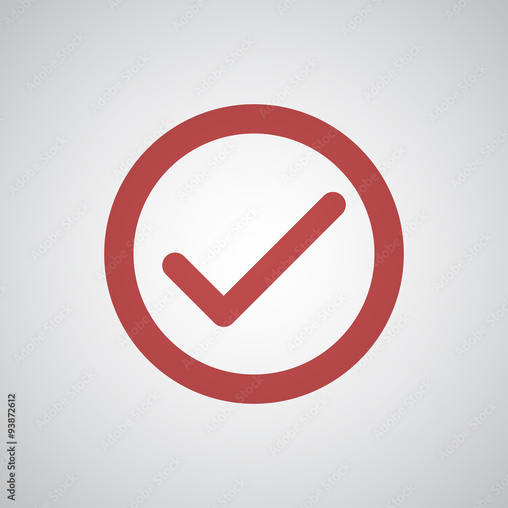 Flat red Confirm icon Flat red Confirm icon