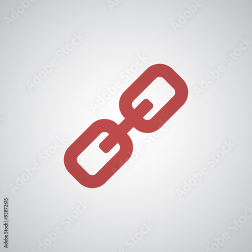 Flat red Links icon