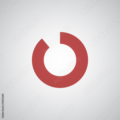 Flat red Load icon