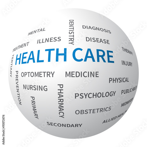 Health care. Word cloud concept.