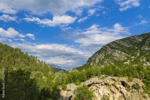 Mountains,hills and blue sky