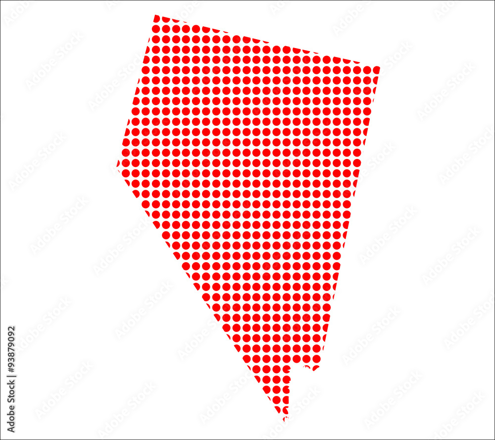 Red Dot Map of Nevada Red Dot Map of Nevada
