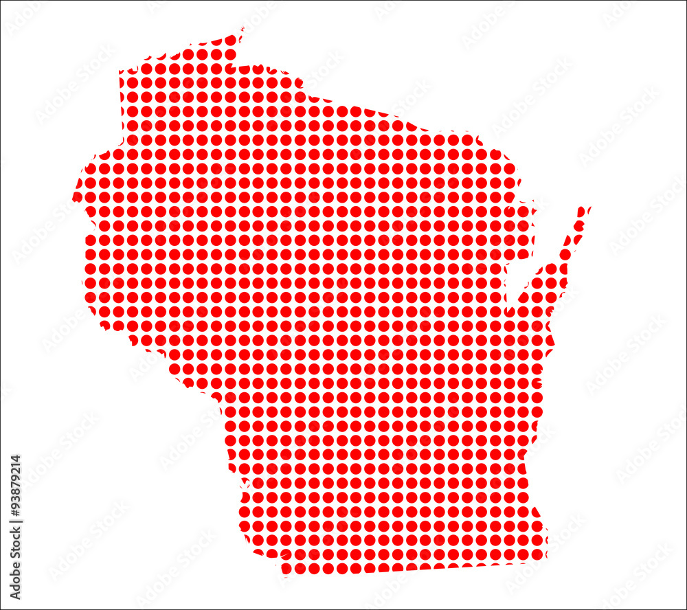 Red Dot Map of Wisconsin