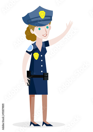 mujer oficial de policía 