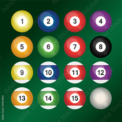 Set of billiard balls
