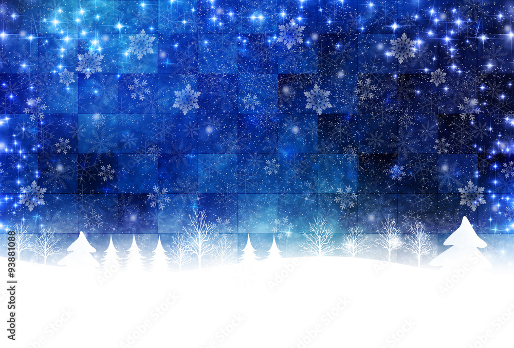 Obraz premium 雪 クリスマス 背景