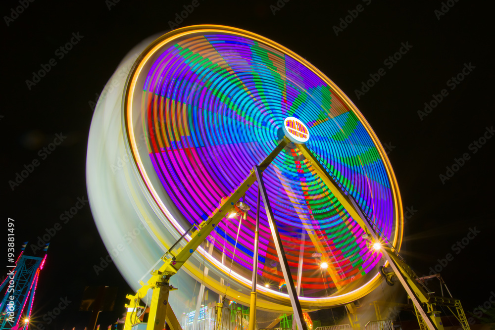 Time Exposure of a Carnival Ferris Wheel