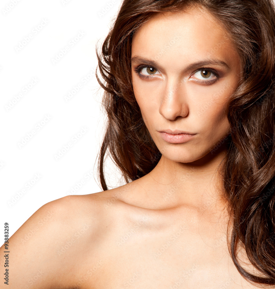 Fototapeta premium Young shiny woman portrait