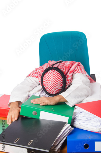 Arab man working in the office