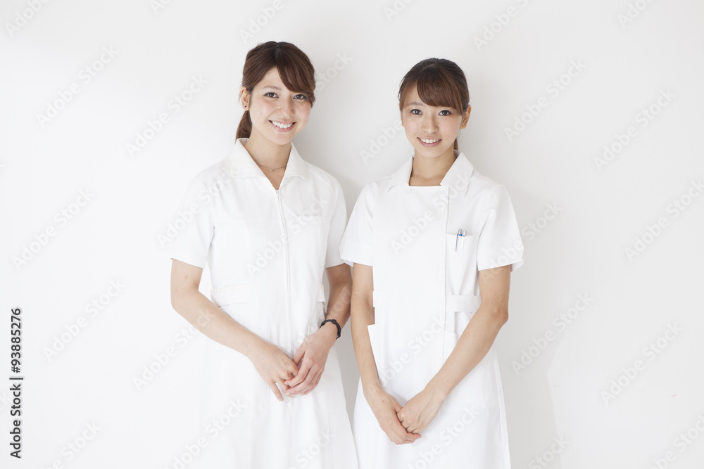 Two women nurses portrait Two women nurses portrait